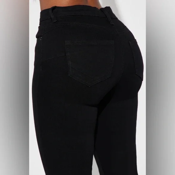 Harper Sculpting Stretch Flare Jeans - Black - Picture 5 of 7